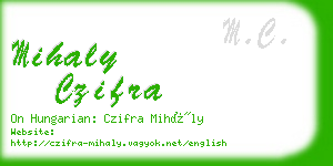 mihaly czifra business card